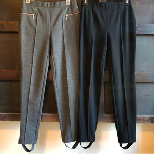 Set of 2! Stirrup Legging Black + Gray Women’s Sz S Pants STYLE & CO Leggings